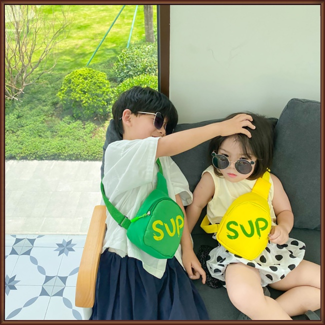 Túi Đeo Chéo In Họa Tiết Đơn Giản Thoáng Khí Chống Thấm Nước Nhiều Màu Thời Trang Cho Bé