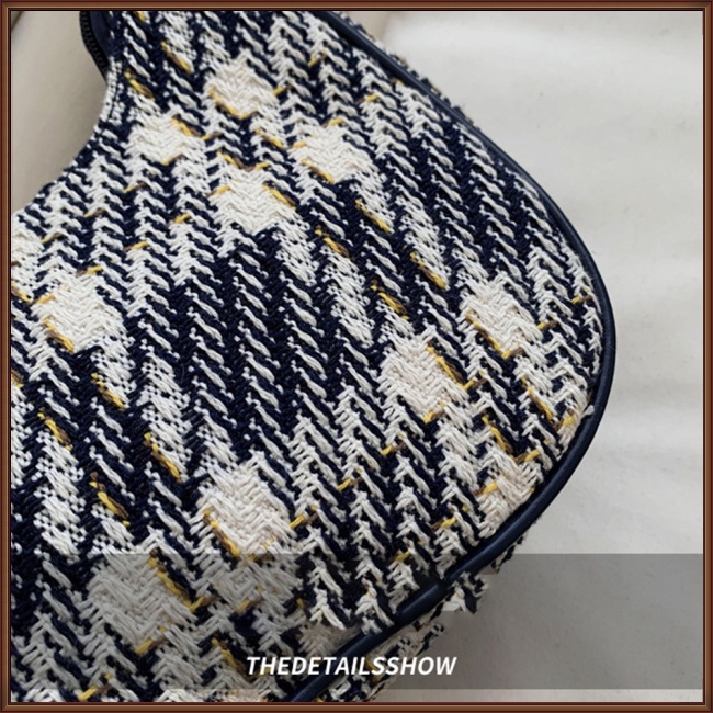 Túi Xách Da Đeo Dưới Cánh Tay Họa Tiết Kẻ Sọc Thời Trang Cho Nữ