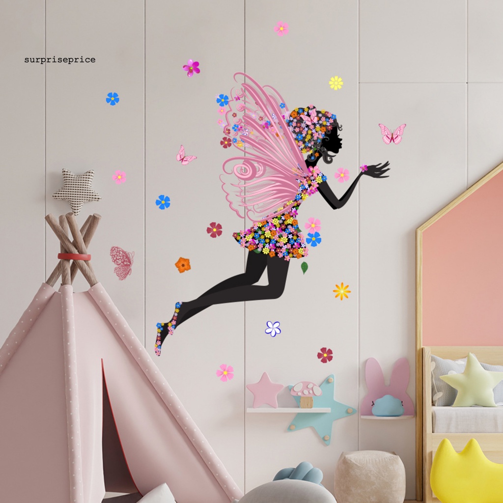1 Tấm Decal dán tường DIY Hình Cô Gái Múa Ba Lê Hoạt Hình Nhiều Màu Sắc Trang Trí Nhà Cửa