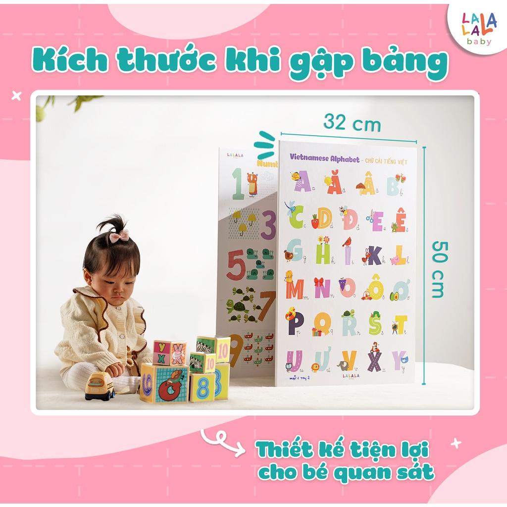 Bảng Học Thông Minh Đa Chủ Đề Song Ngữ Cho Bé Từ 1 Tuổi LALALA BABY - Bìa Cứng Dạng Gấp Đồ Chơi Montessori Giáo Dục Sớm