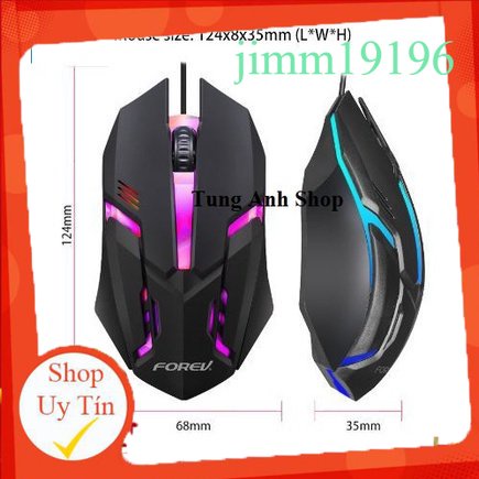 FOREV siêu bền siêu nhậy FV-136 / ZP220 thiết kế 3D nhỏ gọn tiện lợi chiều dài dây 1m xa het cty jummy