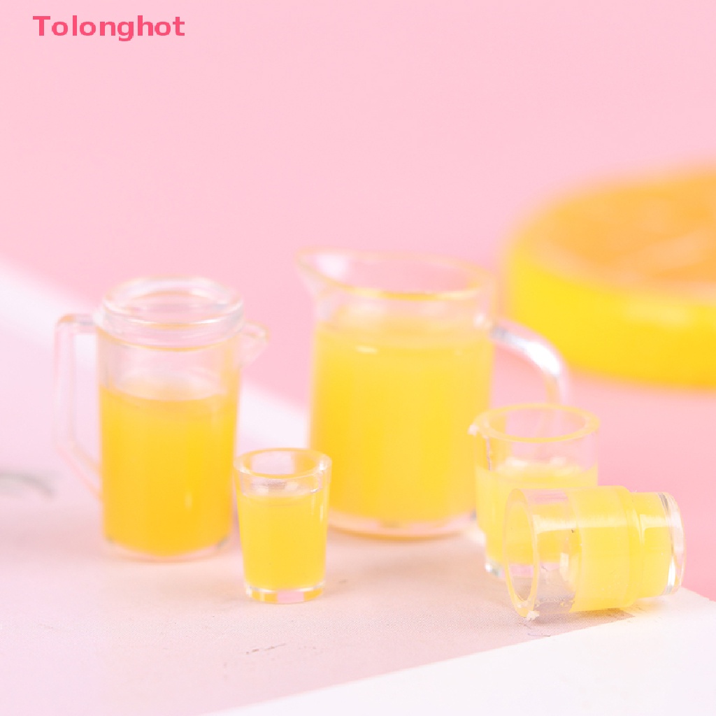 Set 2 / 3 Chai Nước Ép Mini 1: 12 + Ly Tỉ Lệ 1 / 2 Trang Trí Nhà Búp Bê