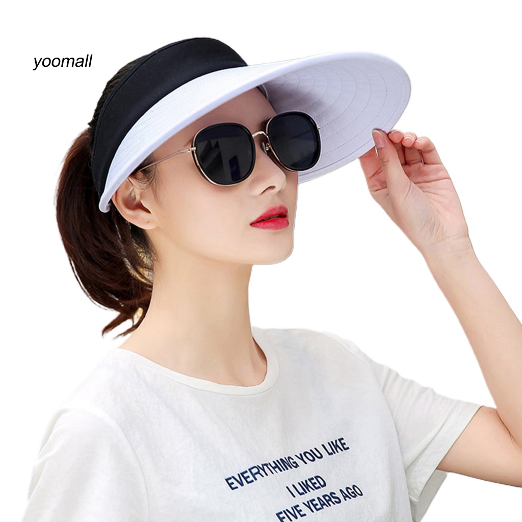 Mũ Rộng Vành Chống Nắng / Tia UV Chất Liệu Polyester Có Thể Gấp Gọn Tiện Dụng Mang Theo Du Lịch Cắm Trại