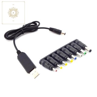 Cáp chuyển đổi nguồn điện usb sang dc 12v, 8 đầu dc đa năng