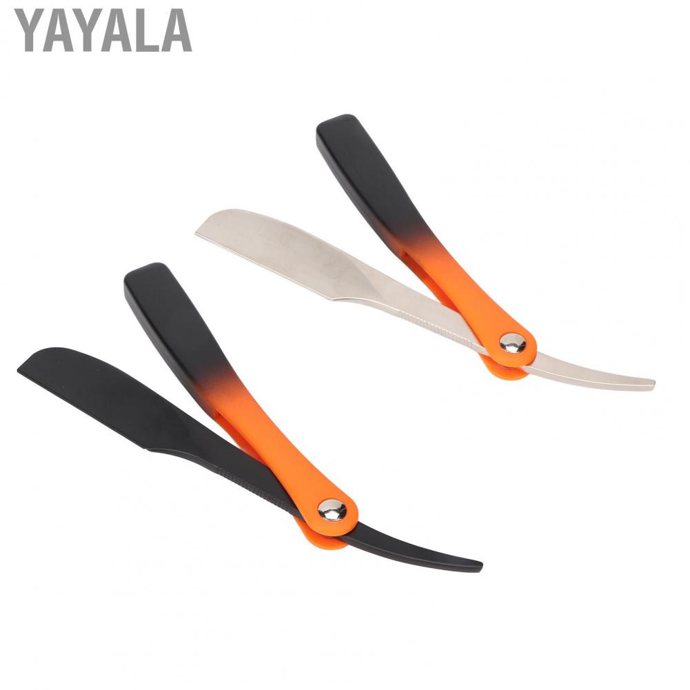 Yayala Hair Cutting Blade  Alloy Straight Edge Trimmer Foldable Manual Portable for Beauty Salon
