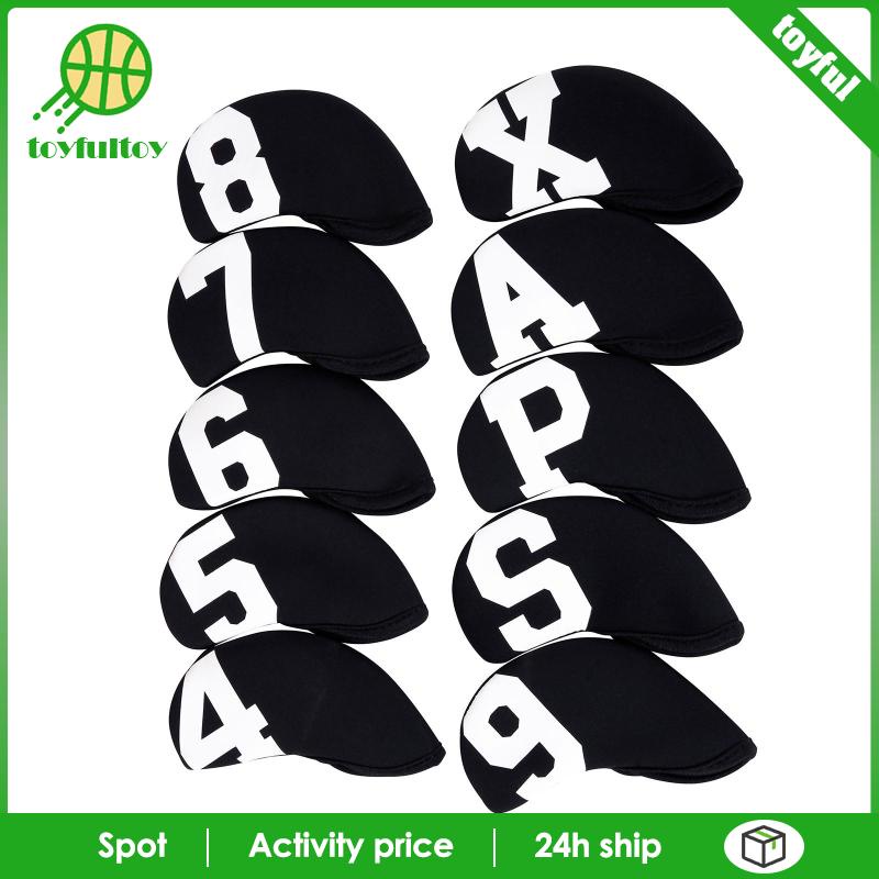 Set 10 Vỏ Bọc Bảo Vệ Đầu Gậy Đánh Golf Bằng Sắt Chuyên Dụng