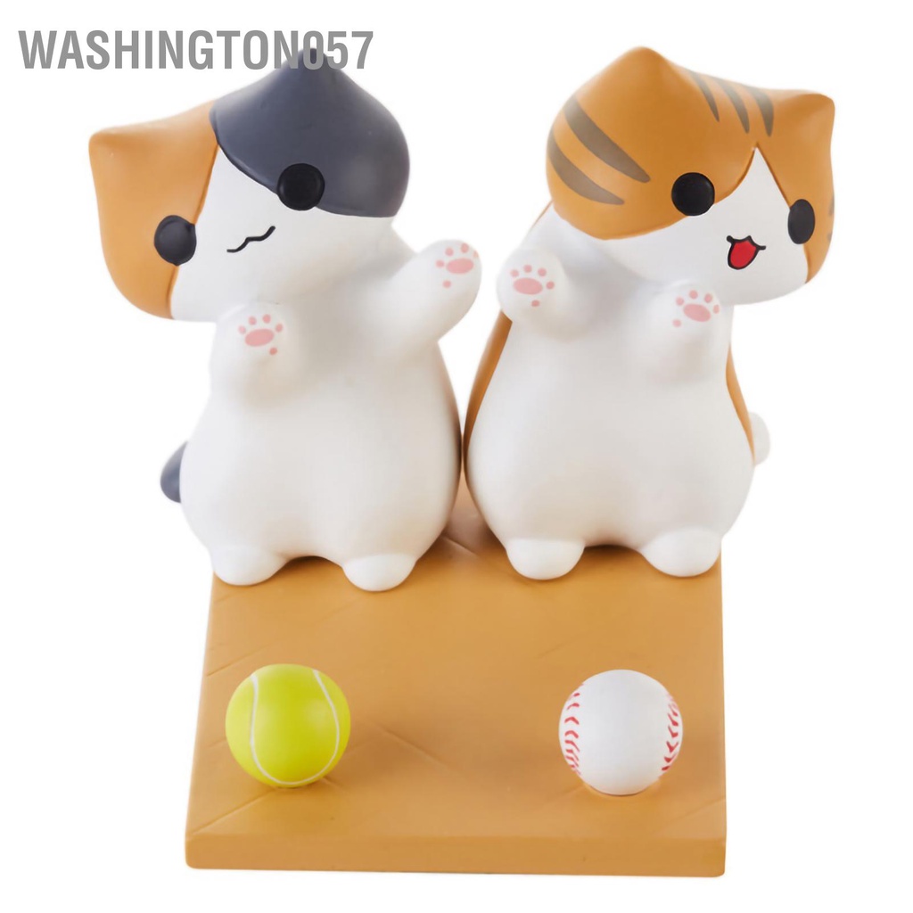 Washington057 Giá đỡ điện thoại thông minh mèo dễ thương PVC an toàn Máy tính để bàn đa năng hoạt hình cho di động