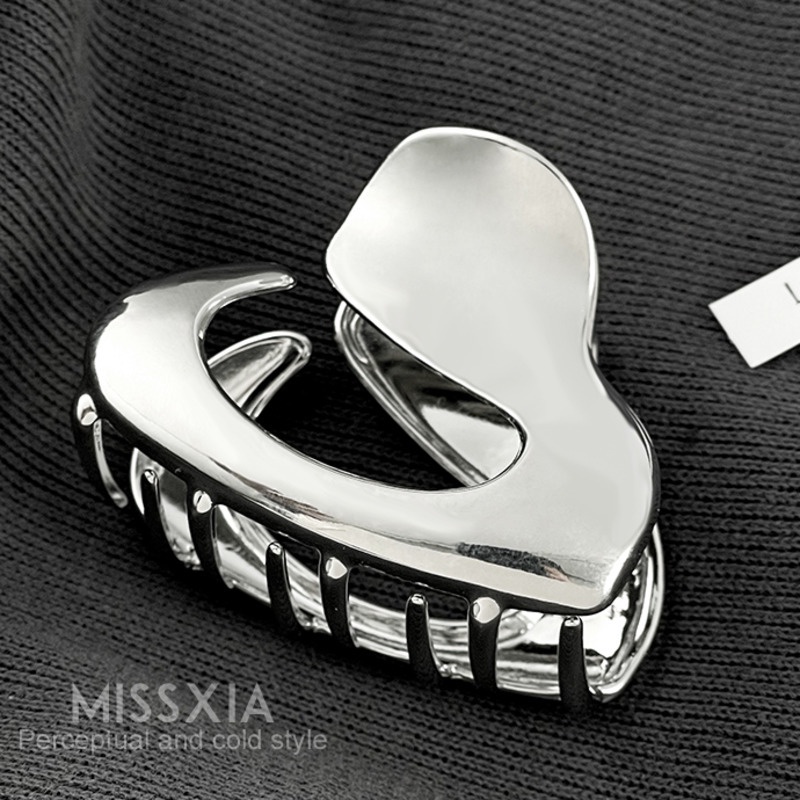 Kẹp Tóc Hình Cá Mập Bằng Kim Loại Phong Cách Hàn Quốc Đơn Giản Dành Cho Nữ