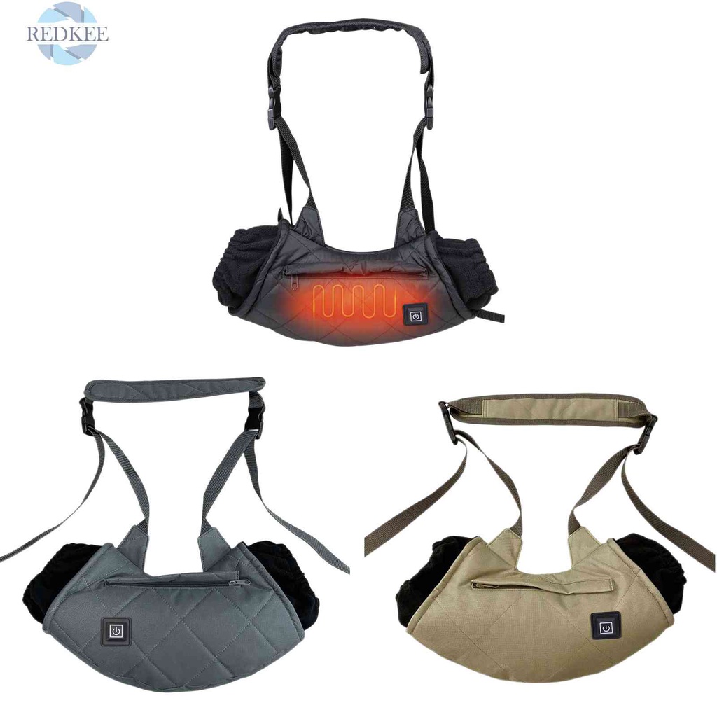 Găng Tay Sưởi Ấm USB Chống Thấm Nước Kèm Túi Đựng Có Khóa Kéo Dùng Khi Đi Cắm Trại