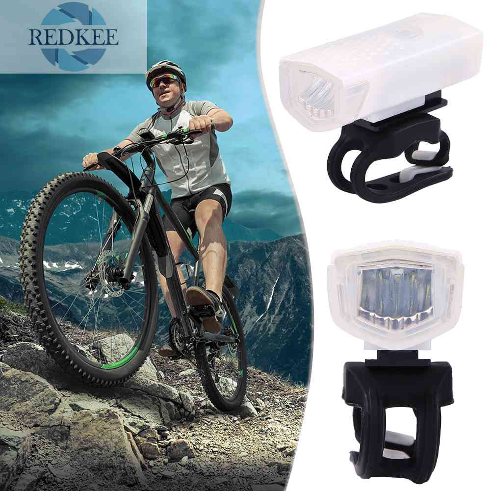 Đèn LED 3 Chế Độ Sáng Trắng / Đen Công Suất Cao Kèm Sạc USB Tiện Dụng Cho Xe Đạp