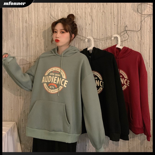 Áo Hoodie Dáng Chữ A Dài Tay Giữ Ấm Thời Trang
