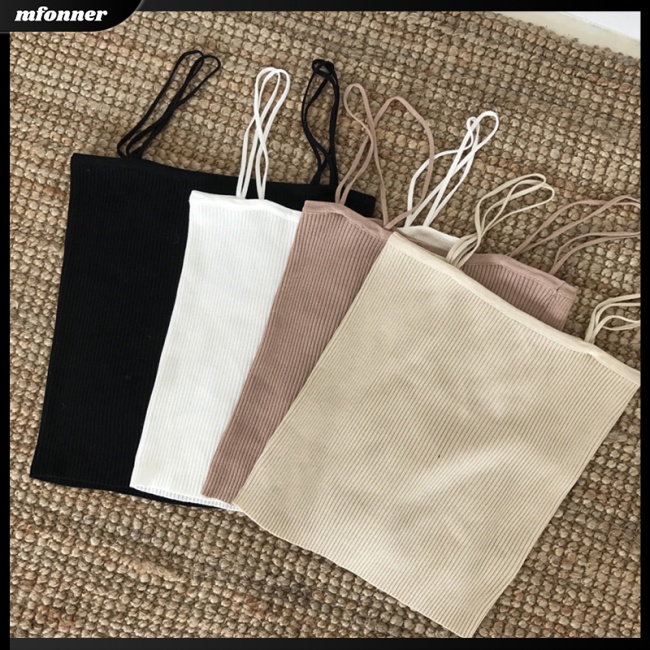 Áo Dệt Kim Hai Dây Ôm Dáng Gợi Cảm Cho Nữ