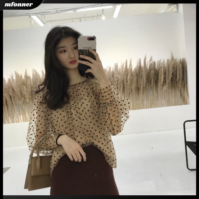 Mv Bộ Áo Liền Quần In Chấm Bi Cổ Điển + Tanktop Cho Nữ