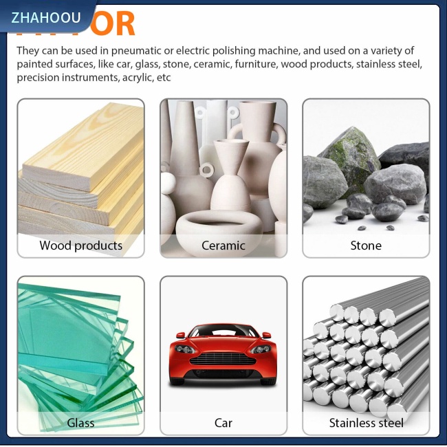 ☃Nhà Cửa☃ Set 2 Đĩa Đánh Bóng 6 Inch 180 Độ Tự Dính Bằng Len Đánh Bóng Cho Bề Mặt Sơn