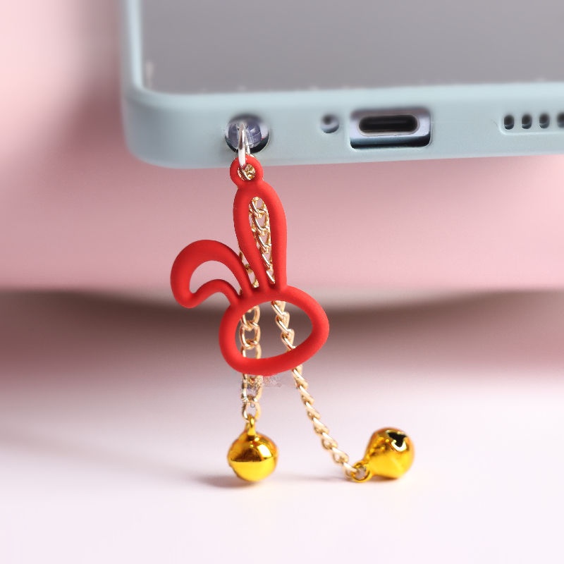 Nút Cắm Chống Bụi Cho Cổng Sạc Điện Thoại Di Động Hình Thỏ Dễ Thương