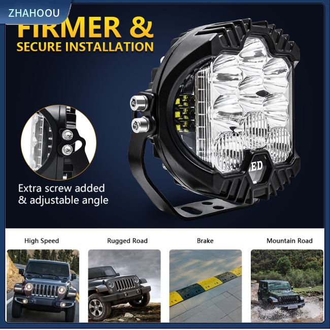 ☃Phụ Kiện Trang Trí Nhà Cửa Độc Đáo Sáng Tạo☃ Đèn Pha Led 5 Inch 6000k 15000lm Bằng Hợp Kim Nhôm Cao Cấp Dành Cho Xe Mô Tô