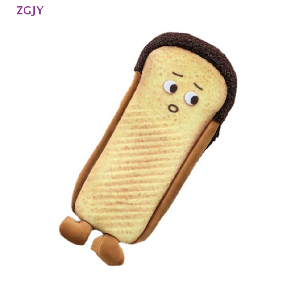 Túi Đựng Bút Hình Bánh Mì Có Khóa Kéo Sức Chứa Lớn Dễ Thương Mới