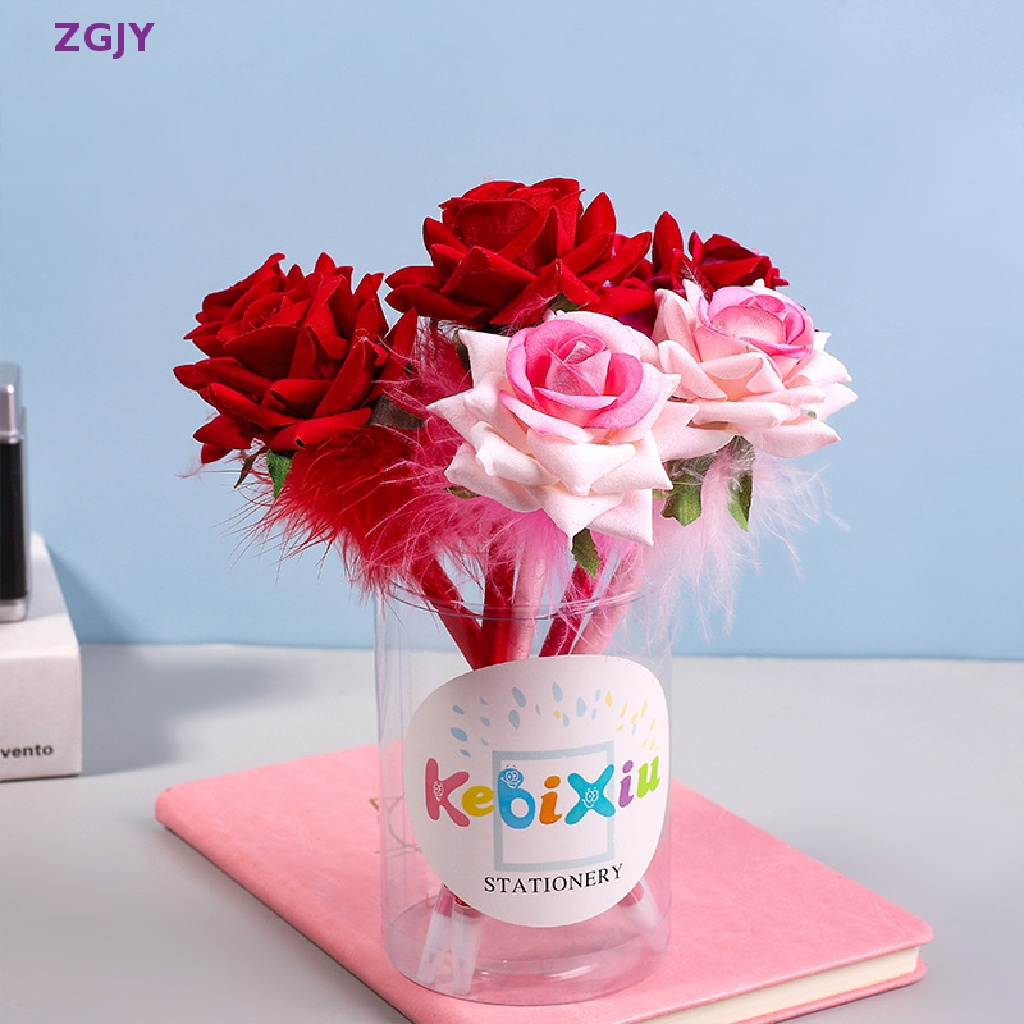 Bút Bi Hình Hoa Hồng 0.7 / 0.5mm Độc Đáo Trang Trí Nội Thất Mới