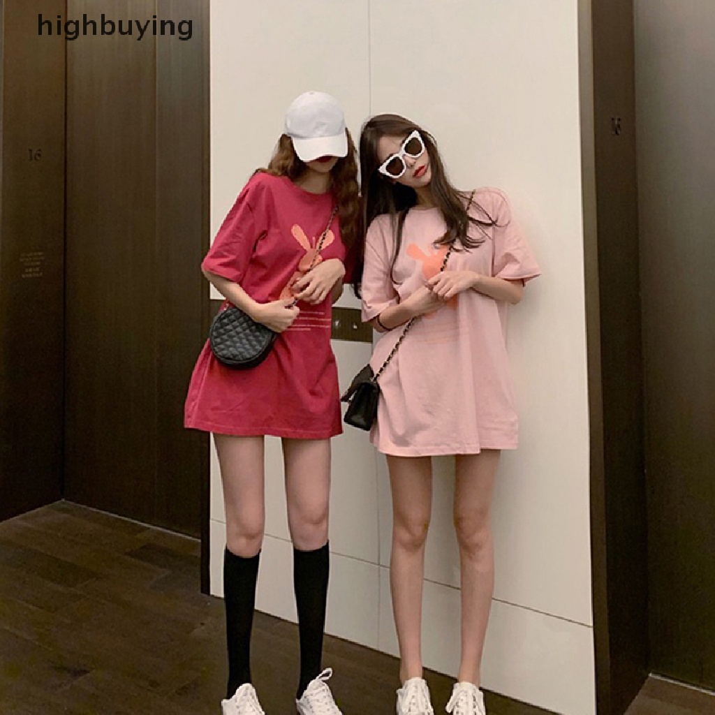 Áo Thun Tay Ngắn Cổ Tròn In Hình Thỏ Belle Dành Cho Nữ