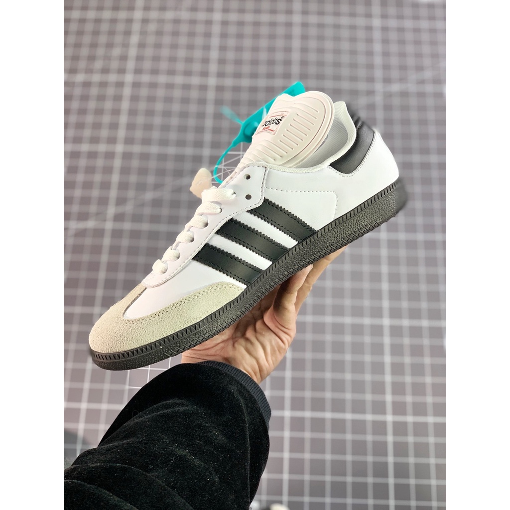 Giày Thể Thao adidas Samba VEGAN Màu Đen / Xám / Trắng Cao Cấp Thời Trang 772109 36-45