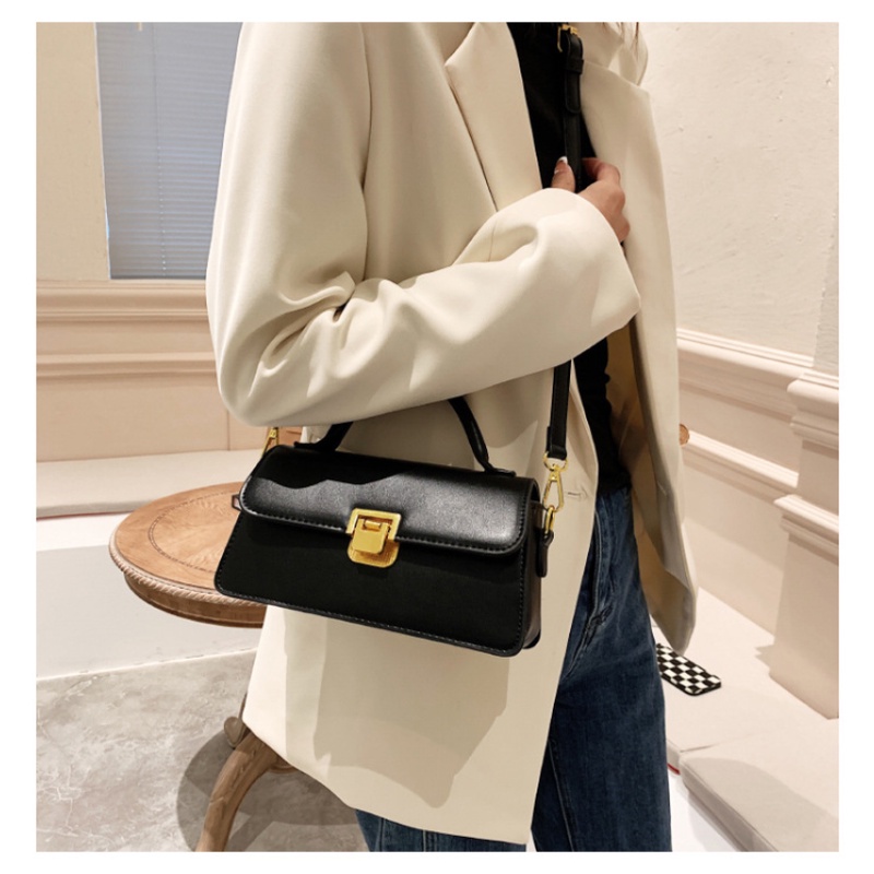 Túi Đeo Chéo Hình Vuông Nhỏ Màu Trơn Đơn Giản Thời Trang Cho Nữ