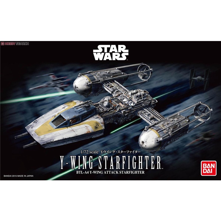 Bandai Mô Hình Lắp Ráp Máy Bay Chiến Đấu Y-WING Trong STAR WARS Tỉ Lệ 1 / 72
