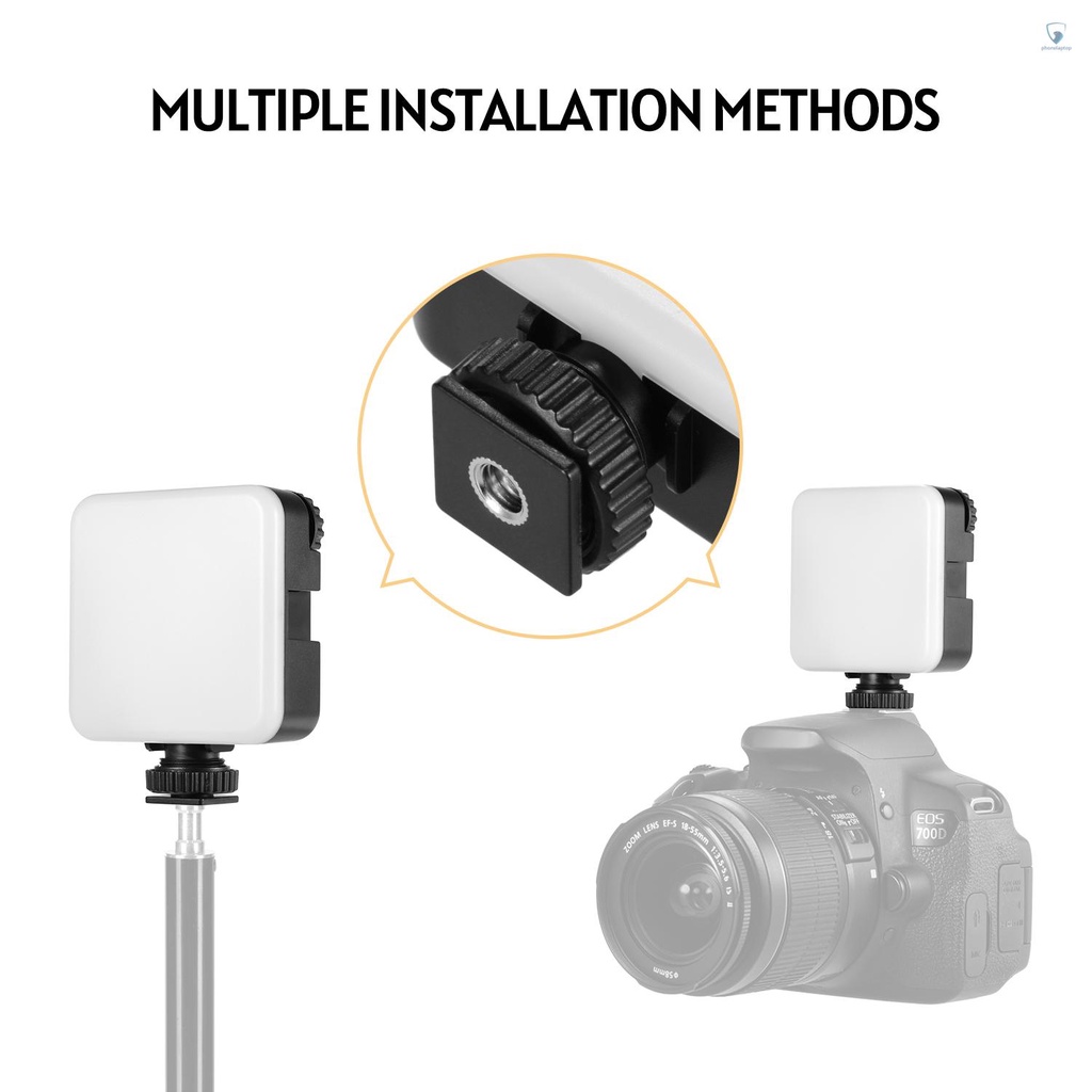 Đèn LED RGB Andoer KM-72A 6W 2000mAh Có Thể Điều Chỉnh Độ Sáng Với Cổng Sạc Type-C