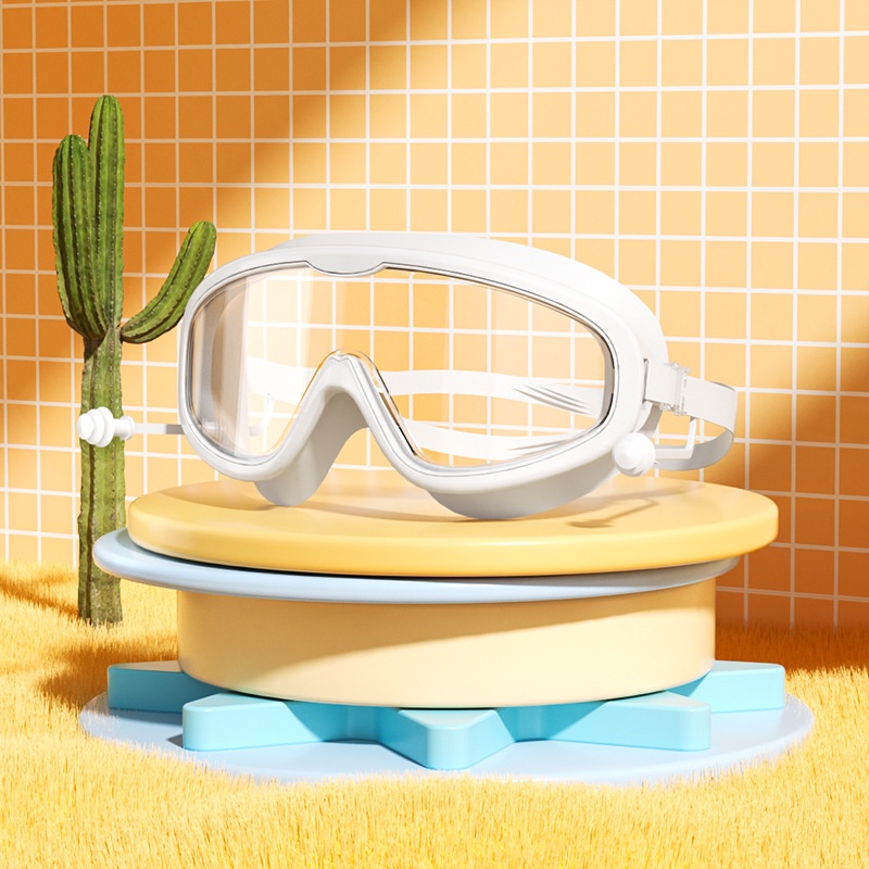 Kính Bơi Gọng Silicone Lớn Chống Sương Mù Mau Khô Cho Trẻ Em