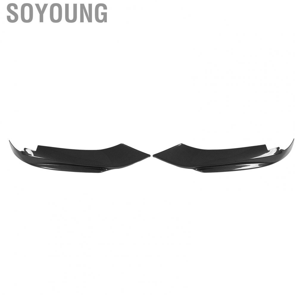 Soyoung Front Bumper Lip Wing Spoiler Long Durability Exquisite Craftsmanship Carbon Fibre Style for Vehicle