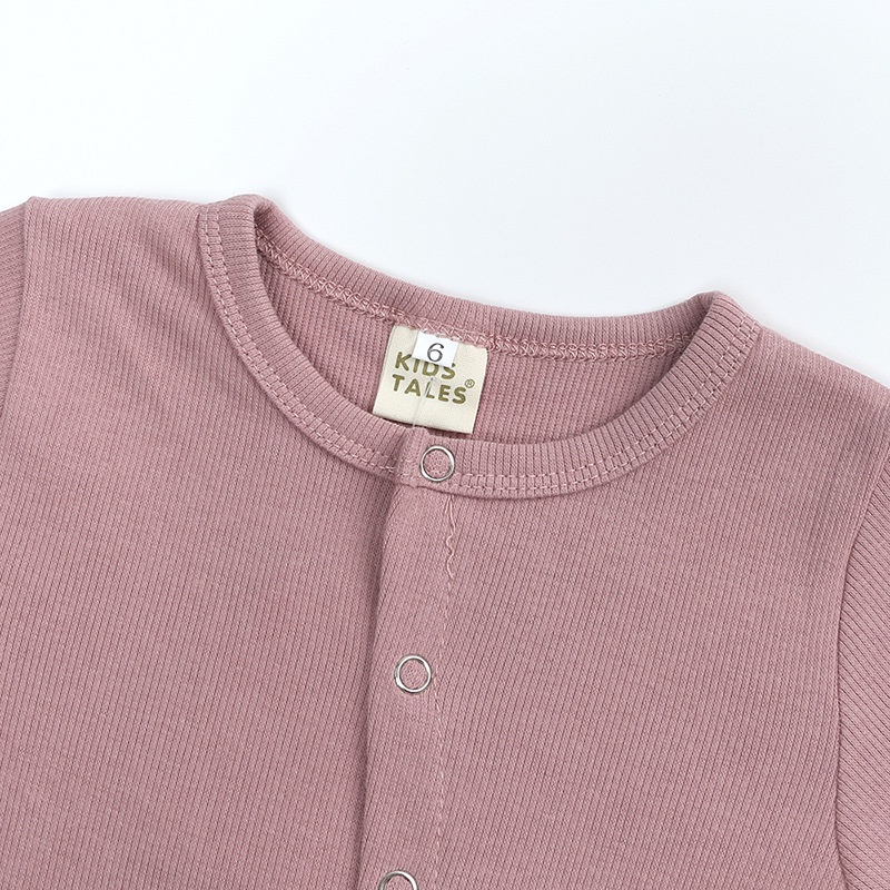 1 Bộ Đồ Ngủ Liền Thân Cotton Tay Dài Màu Trơn Dành Cho Bé Sơ Sinh 0-12 Tháng Tuổi Thời Trang Xuân Thu 2022