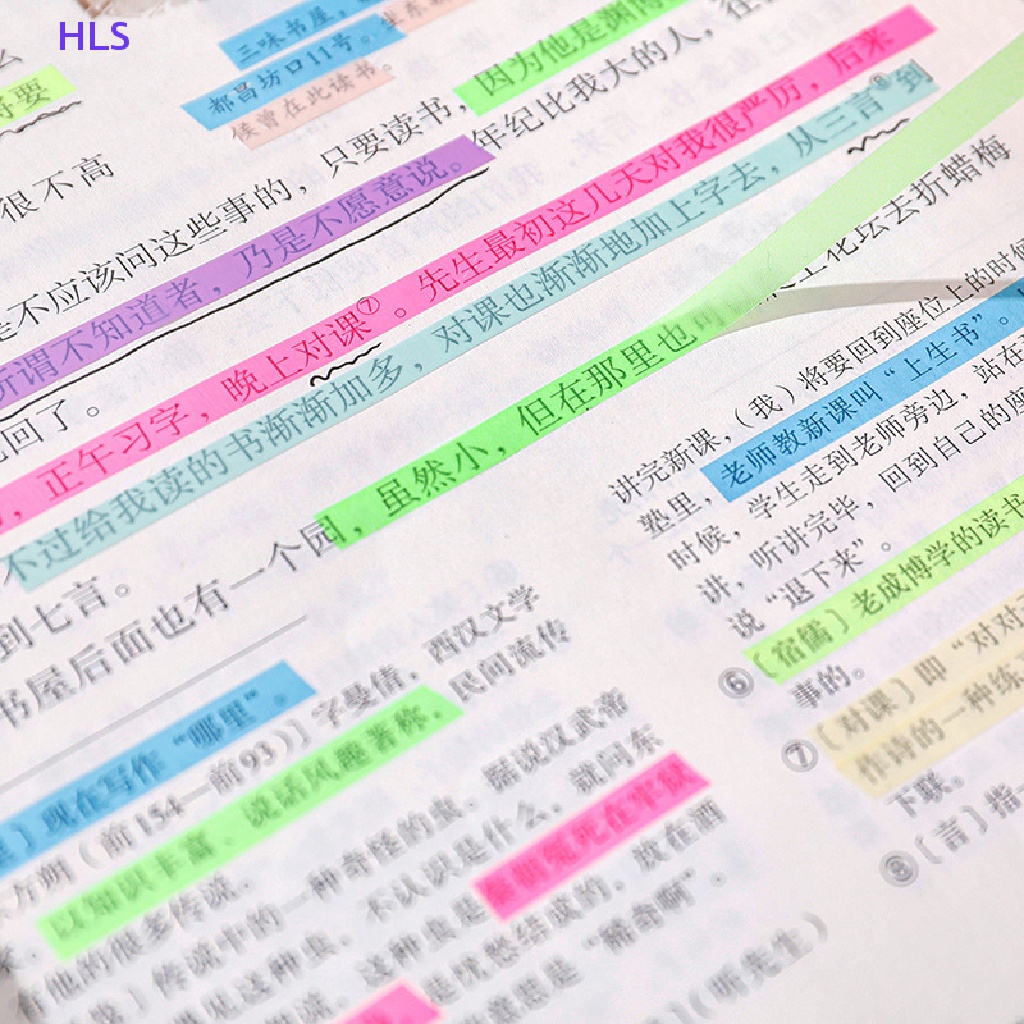 Set 160 Miếng Dán Ghi Chú Màu Dạ Quang Trong Suốt