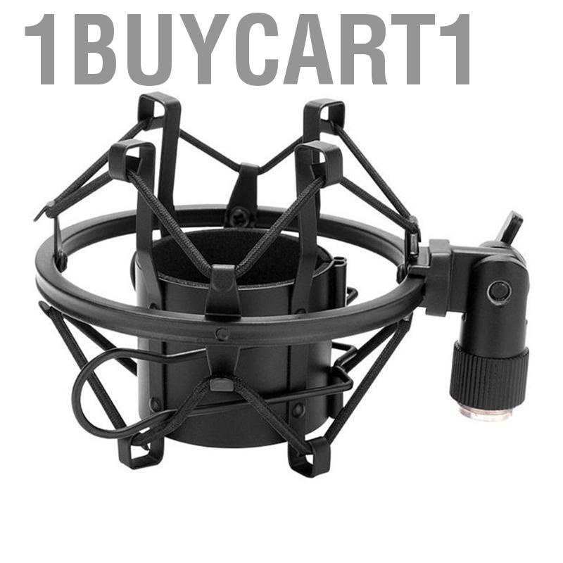 1buycart1 Microphone Shock Mount Metal Mic Holder Stand Anti Vibration for Video Recording