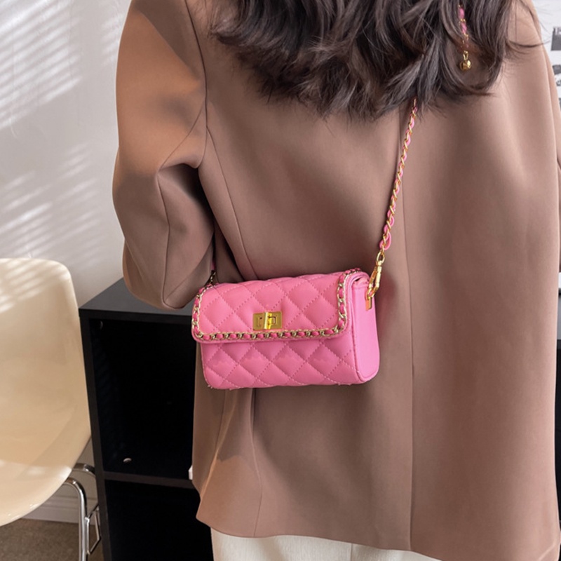 Ielgy Túi Đeo Vai Hình Vuông Nhỏ Thêu Chỉ Có Đường Chỉ Chất Lượng Cao Cho Nữ