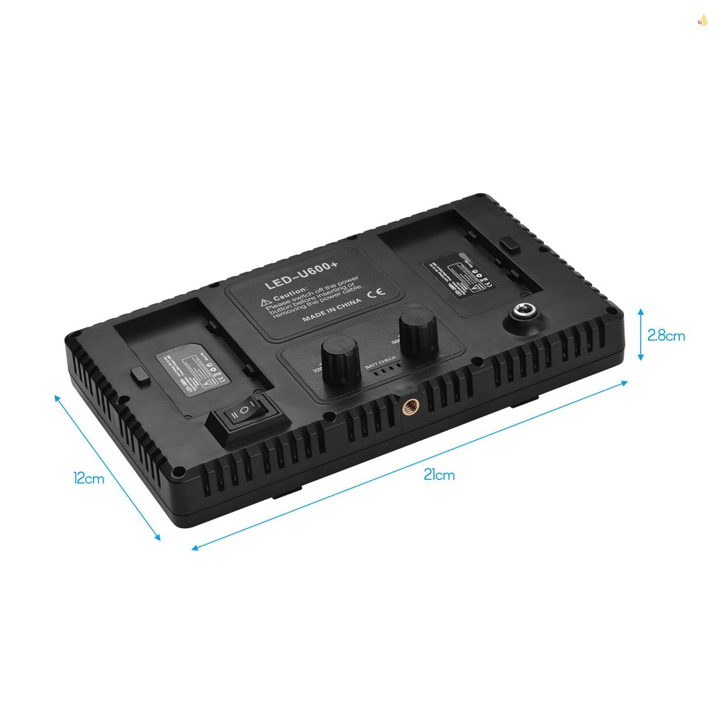 Set 1 Bảng Đèn LED Andoer LED-600 Ánh Sáng Trắng Điều Chỉnh Được Nhiệt Độ 3200-5600K