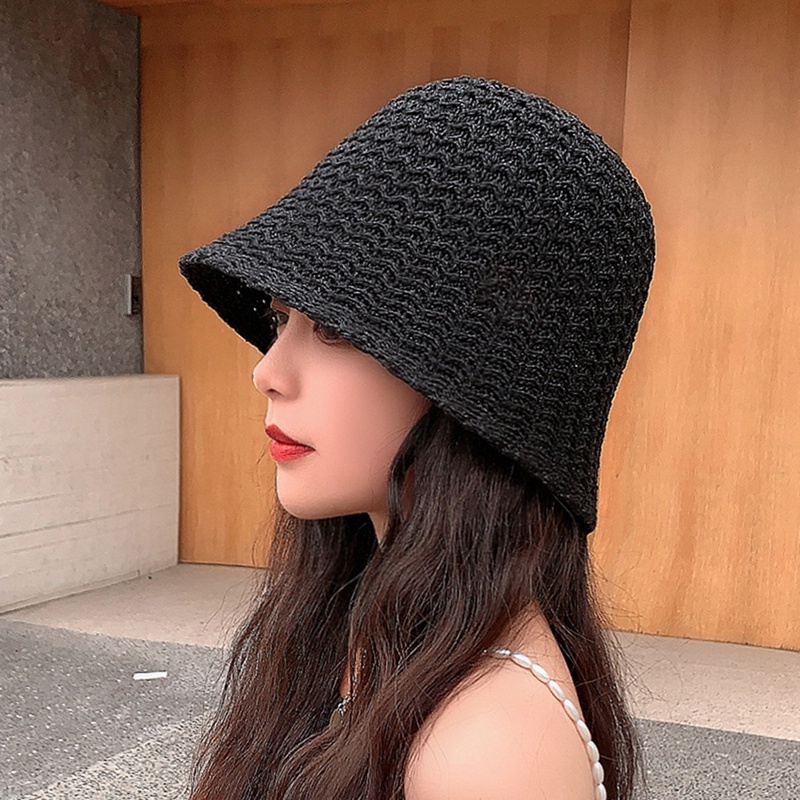 Ygt Mũ Bucket Dệt Kim Thoáng Khí Thời Trang Mùa Hè
