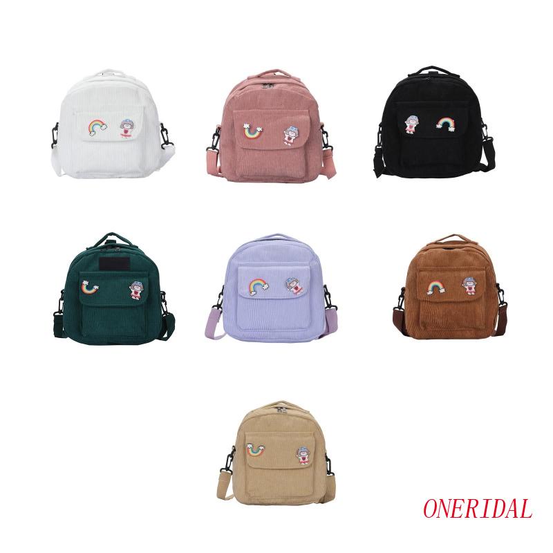 Balo Đeo Vai Bằng Vải Nhung Kẻ Thời Trang Dành Cho Nữ