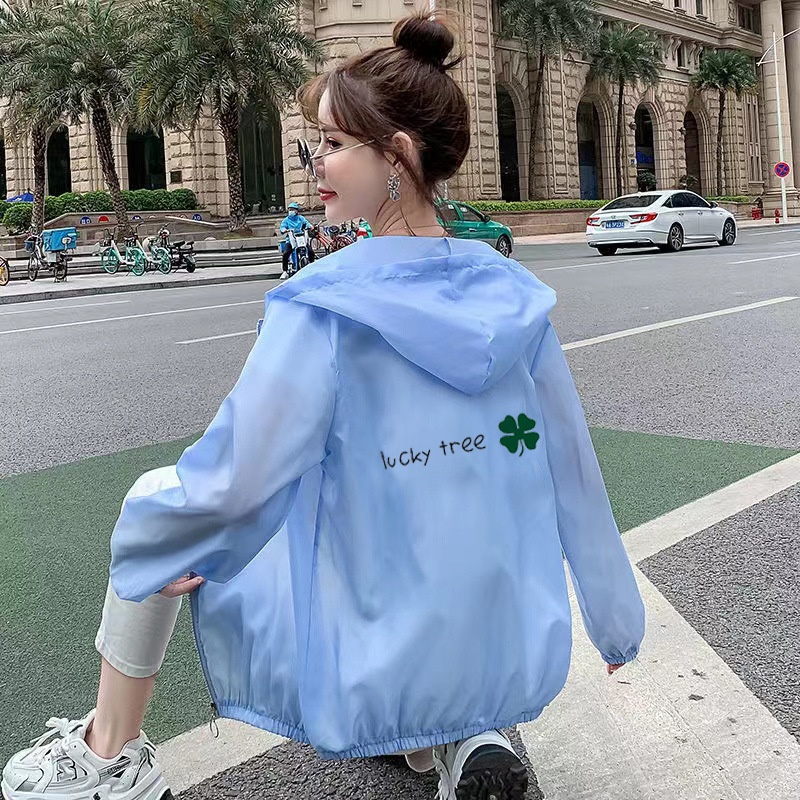 Áo Khoác Chống Nắng Vải Lụa Lạnh Siêu Mỏng Thoáng Khí Nhanh Khô Thời Trang Mùa Hè Cho Nữ
