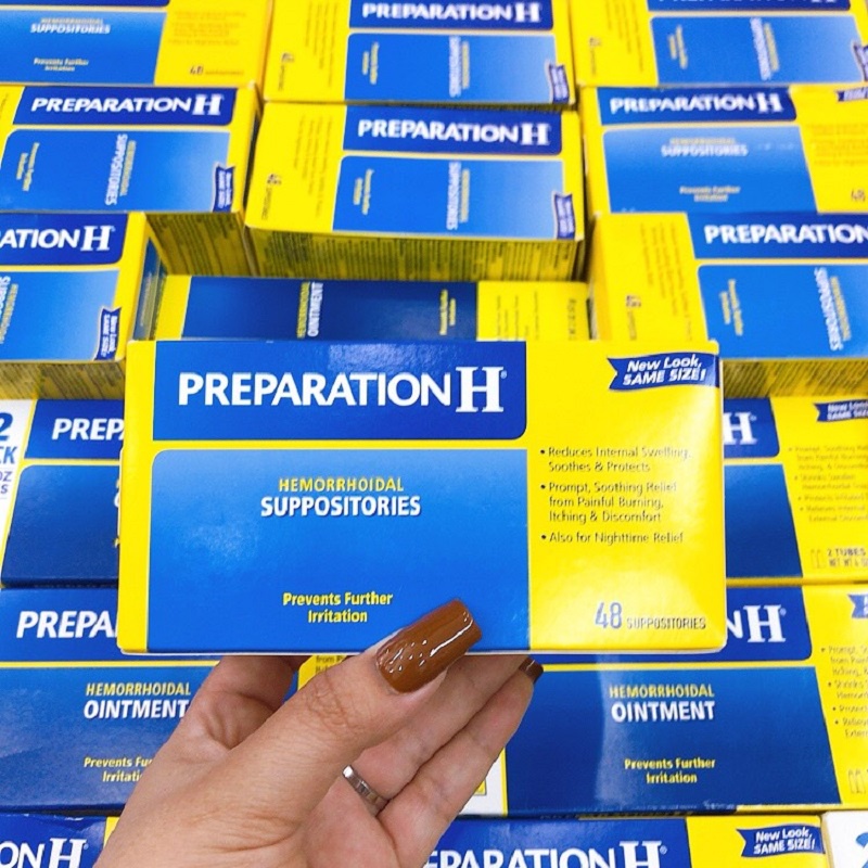 Viên Đặt Trĩ Preparation H Suppositories 48 Viên