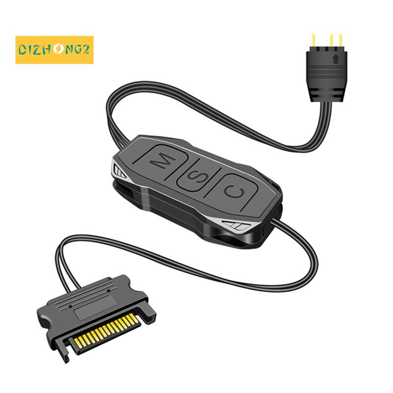 1 Bộ Điều Khiển Mini ARGB Với Dây Cáp Mở Rộng 5V 3-Pin Sang SATA