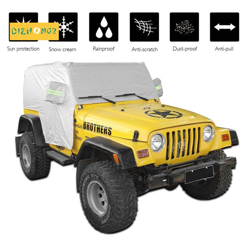 Tấm Bạt Phủ Xe Hơi Chống Tia UV / Mưa / Bụi Bẩn Tiện Dụng Cho Jeep Wrangler TJ 1997-2006