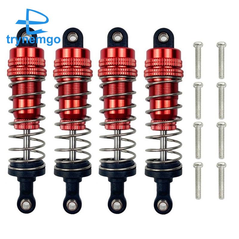 Set 4 Phuộc Giảm Xóc Trước Và Sau Bằng Kim Loại Cho Xe Hơi Điều Khiển Từ Xa MJX H16 16207 16208 16209 16210 1 / 16 1