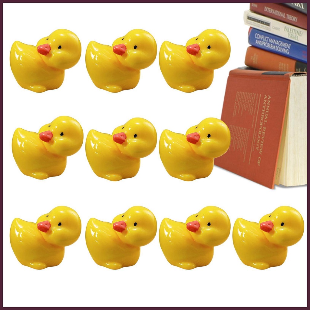 Set 10 Chú Vịt Vàng Mini Dễ Thương Dùng Trang Trí Bể Cá / Tiểu Cảnh