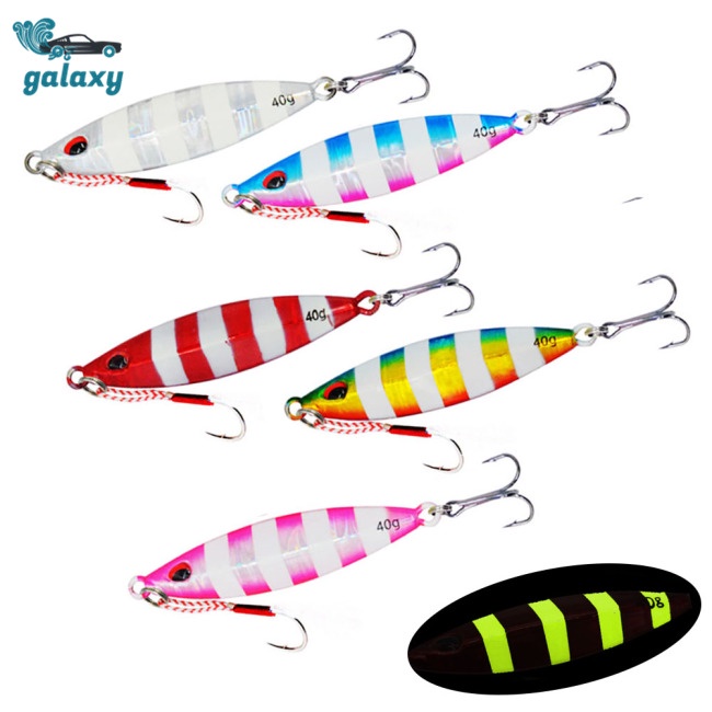 Galaxy Mồi Câu Cá 40g Bằng Sắt 3d Phát Quang Chống Ăn Mòn