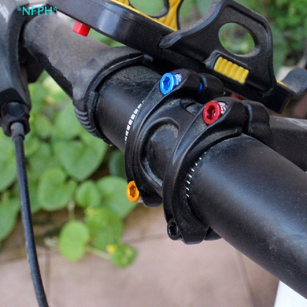 Bộ 4 Ốc Vít M5 X 17Mm Bằng Hợp Kim Nhôm Gắn Tay Lái Xe Đạp Mới