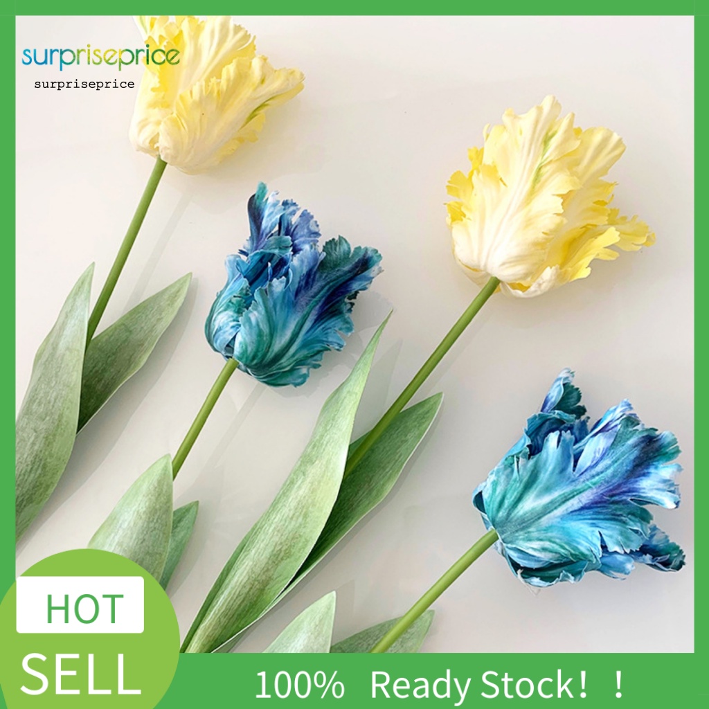 1 Bó Hoa Tulip Nhân Tạo 3D Bằng Lụa Thân Thiện Với Môi Trường Trang Trí Tiệc Cưới