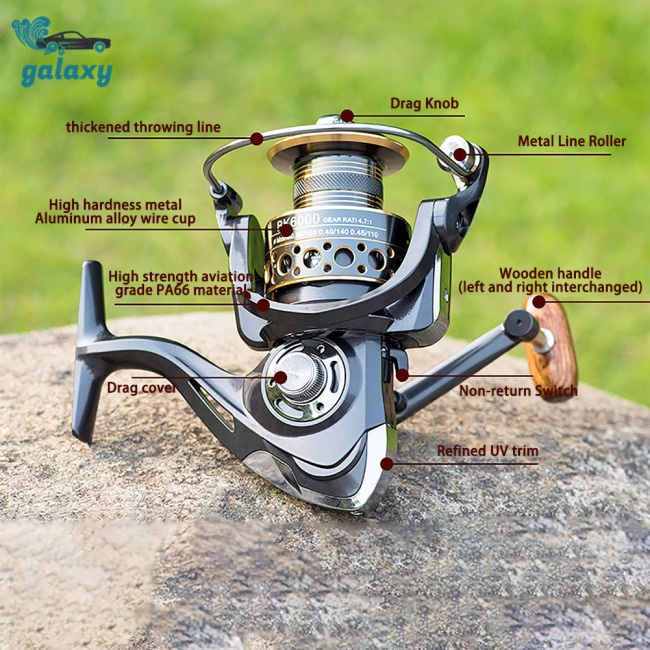 Galaxy Máy Câu Cá 5.2: 1 / 4.7: 1 13bb Bk2000-7000 Chuyên Nghiệp