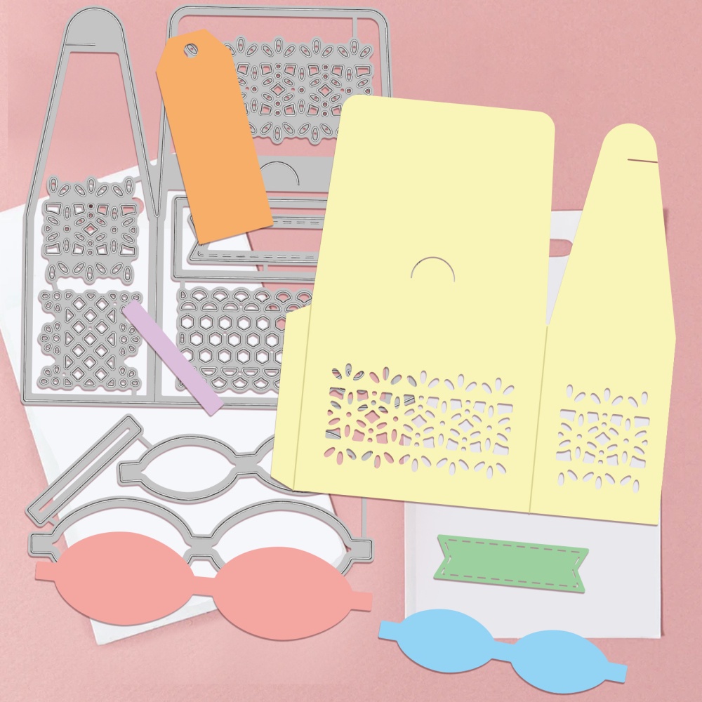 Set 1 / 4 Khuôn Cắt Giấy Bằng Thép Carbon 4 Kiểu Trang Trí Album Ảnh DIY