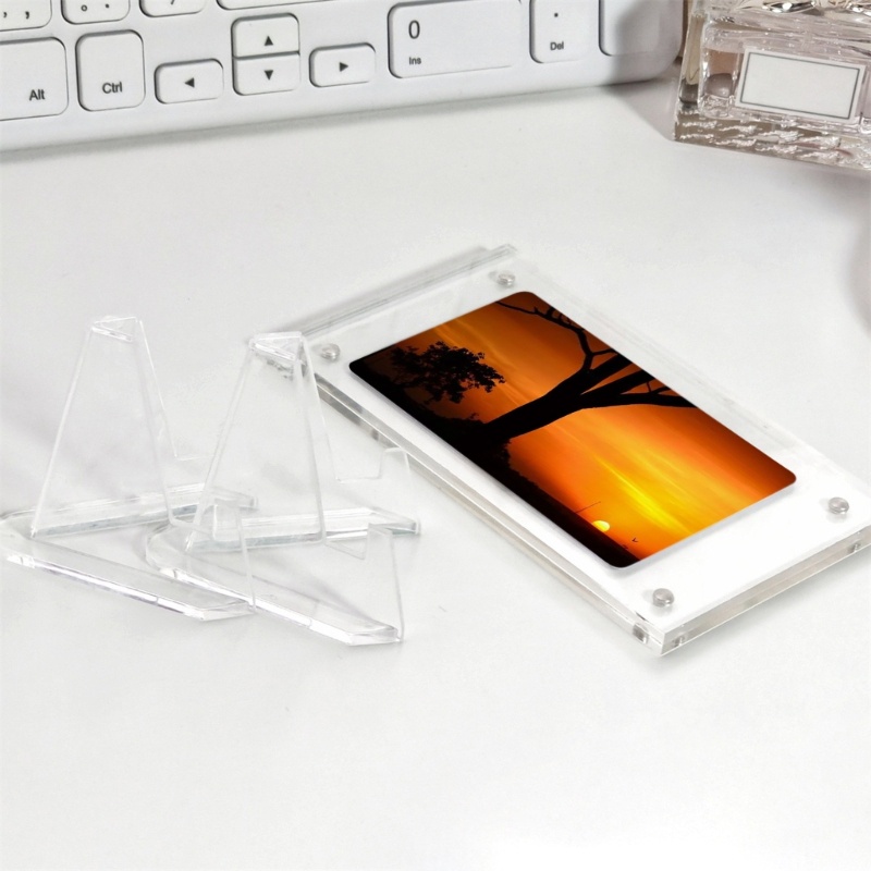 Giá Đỡ Khung Ảnh Bằng Acrylic Có Nam Châm Để Bàn Trang Trí Phòng Ngủ