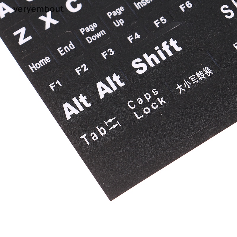 Miếng Dán Bàn Phím Máy Tính Trong Suốt Mờ In Chữ Tiếng Anh