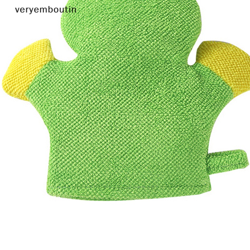 Găng Tay cotton Rửa Mặt Khi Tắm Cho Trẻ Em Hình Động Vật Vui Nhộn n
